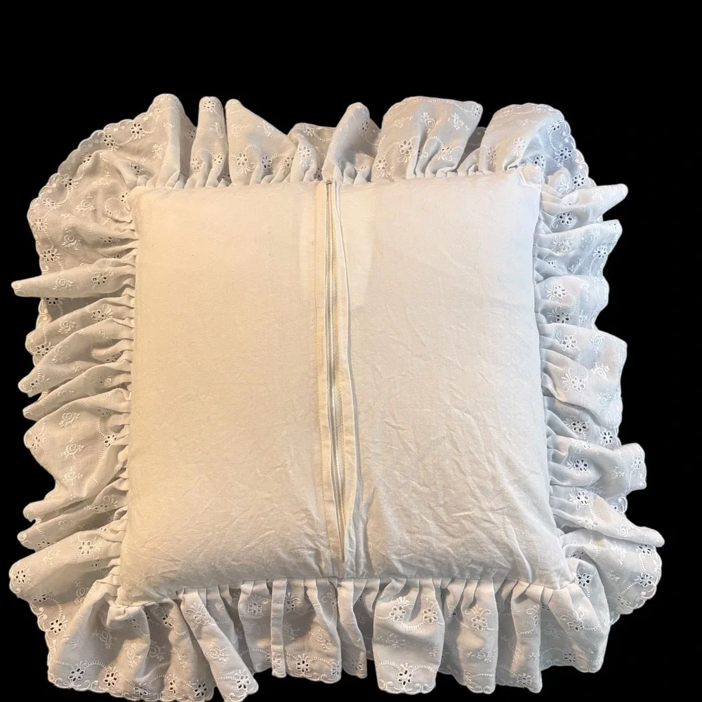 Set of 2 Vintage Quilted Throw Pillows Snowman‎ Christmas Winter   Grannycore